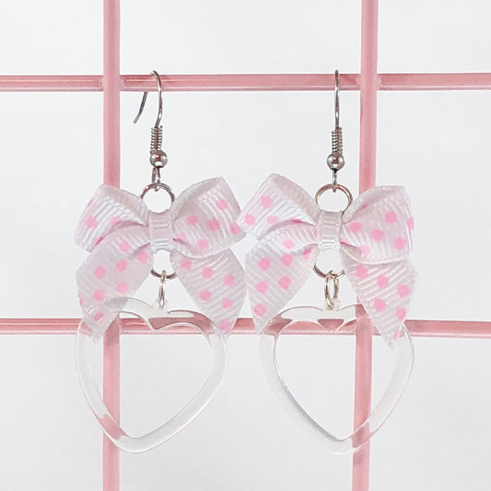 Plastic Heart Earrings (4 Colors) - Lolita Collective