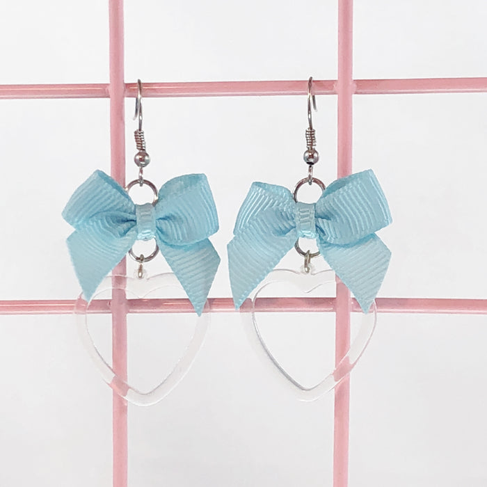 Plastic Heart Earrings (4 Colors) - Lolita Collective