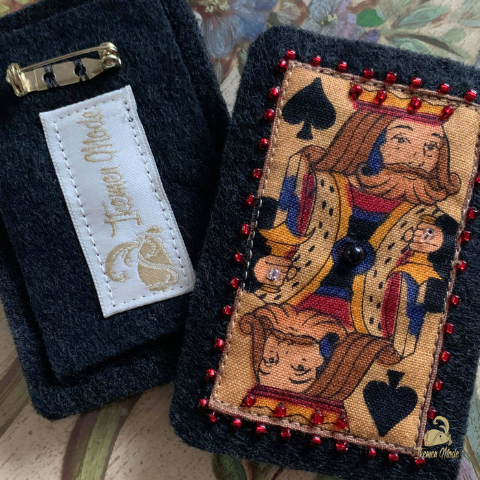 Playing Card Brooch
