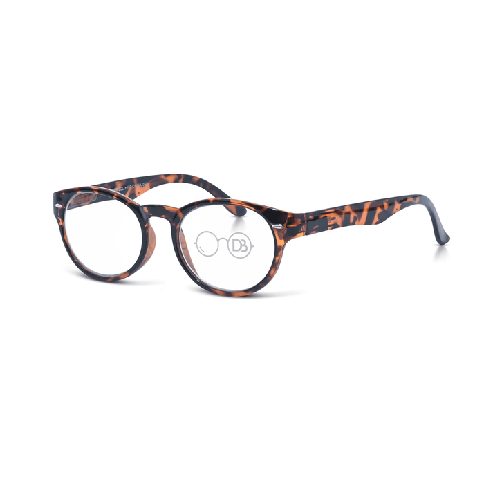 DebSpecs Progressive Multi focal Reading Glasses papre3052cl2936 Tortoise Brown angled view