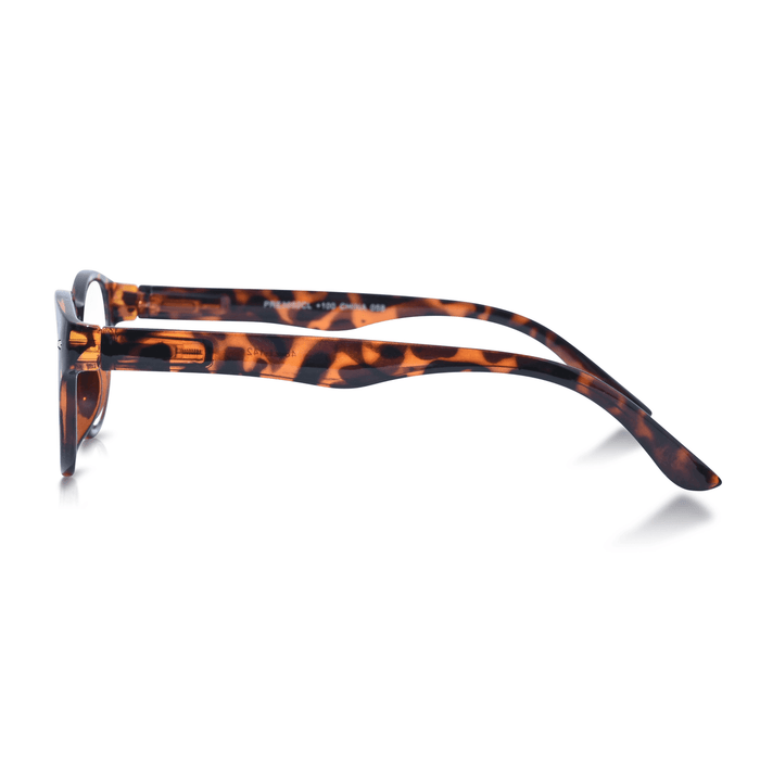 DebSpecs Progressive Multi focal Reading Glasses papre3052cl2936 Tortoise Brown side view