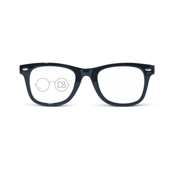 DebSpecs Progressive multi focal round reader paprE9002cl2938 Black front view eyewear