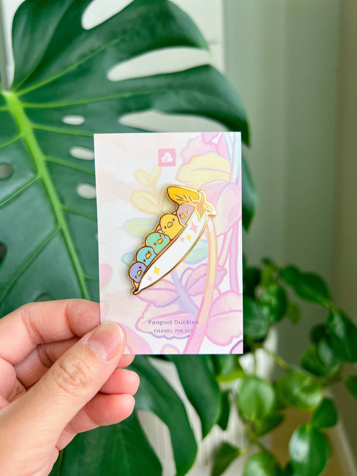 Rainbow Peapod Duckie Enamel Pin
