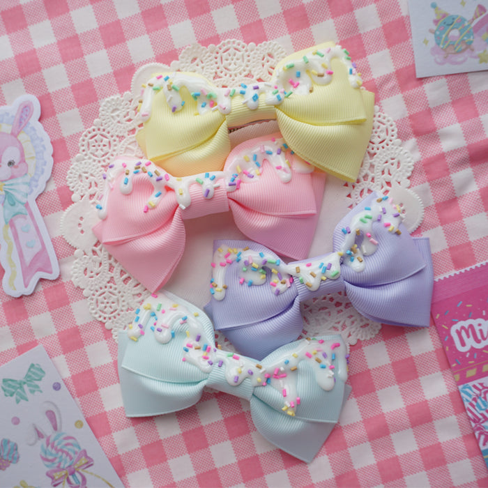 Rainbow Sprinkle Ice Cream Drip Bow