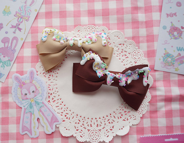 Rainbow Sprinkle Ice Cream Drip Bow