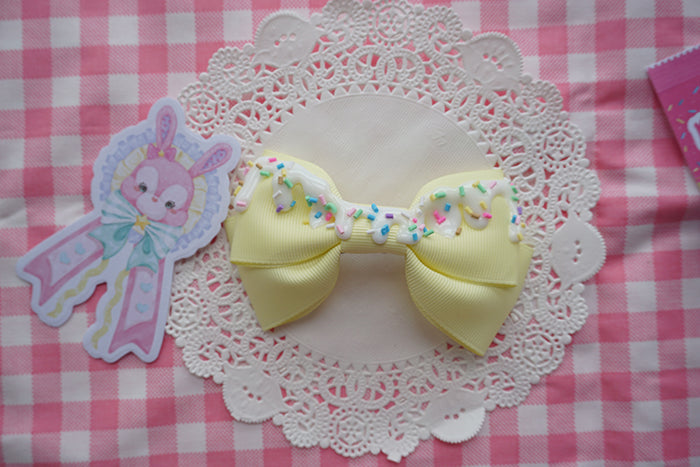 Rainbow Sprinkle Ice Cream Drip Bow