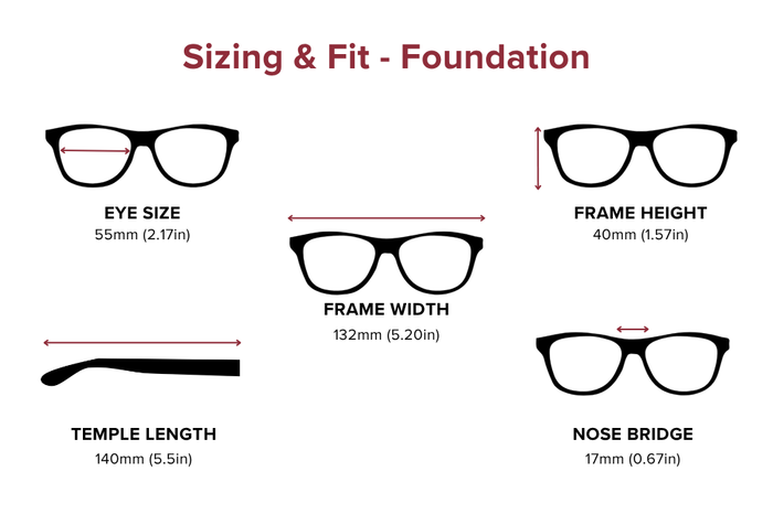 DebSpecs Large-size eyewear fit guide Foundation