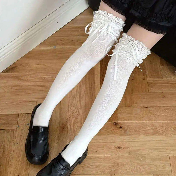 Ribbon & Lace Over-the-Knee Socks