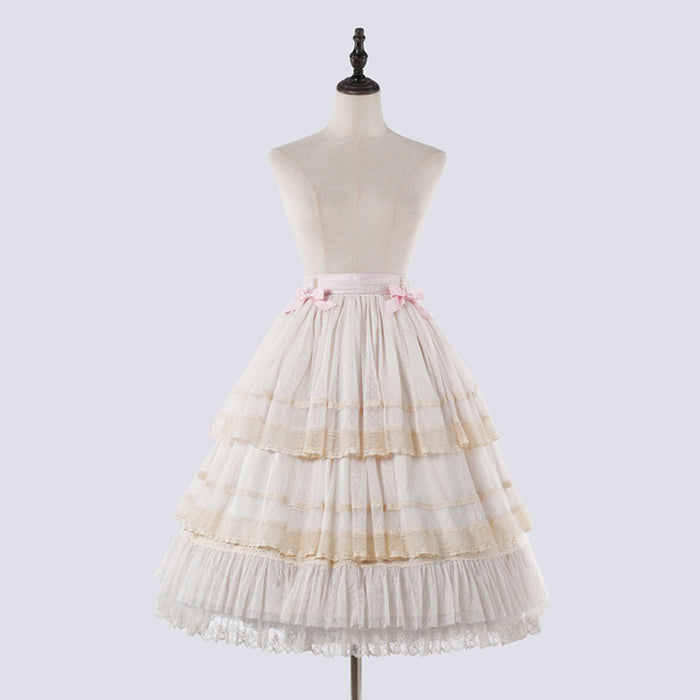Ribbon Mille-feuille Skirt (Long)