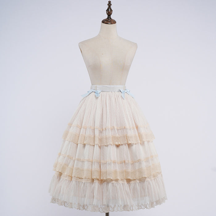 Ribbon Mille-feuille Skirt (Long)