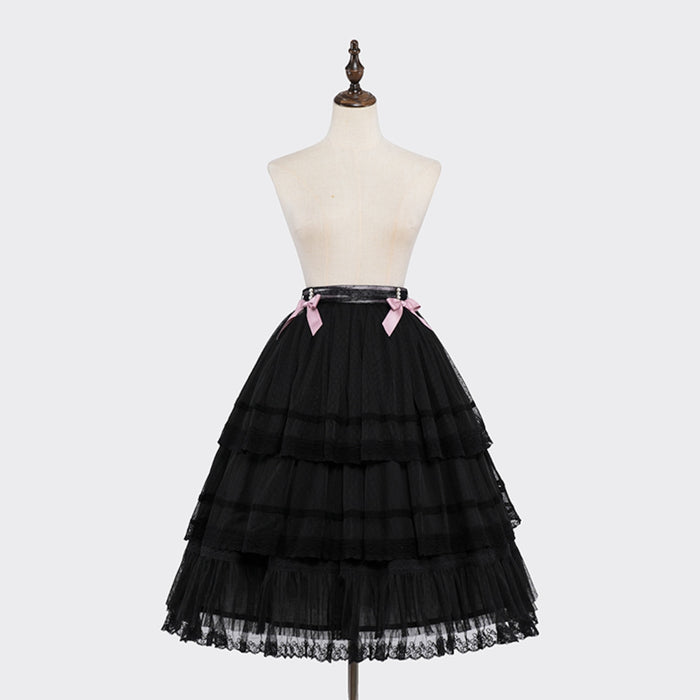 Ribbon Mille-feuille Skirt (Long)