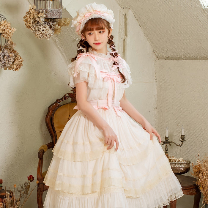 Ribbon Mille-feuille Skirt (Long)