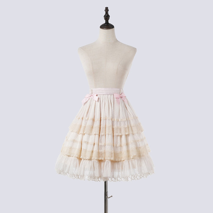 Ribbon Mille-feuille Skirt (Short)