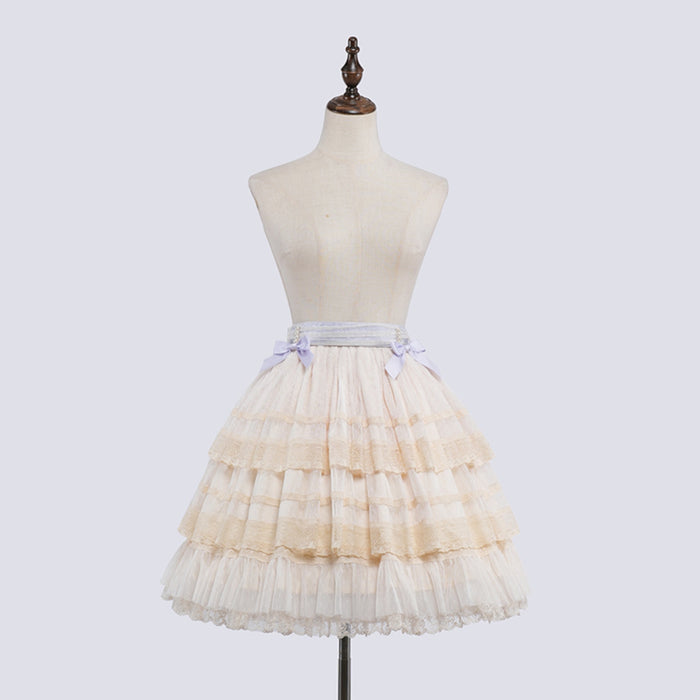 Ribbon Mille-feuille Skirt (Short)