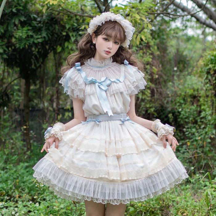 Ribbon Mille-feuille Skirt (Short)