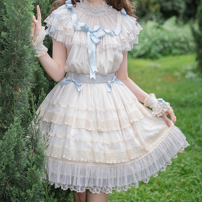 Ribbon Mille-feuille Skirt (Short)