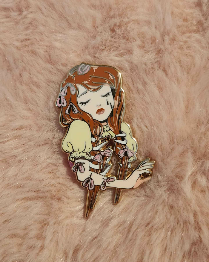 Ribbons Cage Enamel Pin