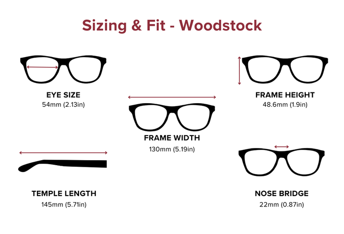 DebSpecs Large-size eyewear fit guide Woodstock