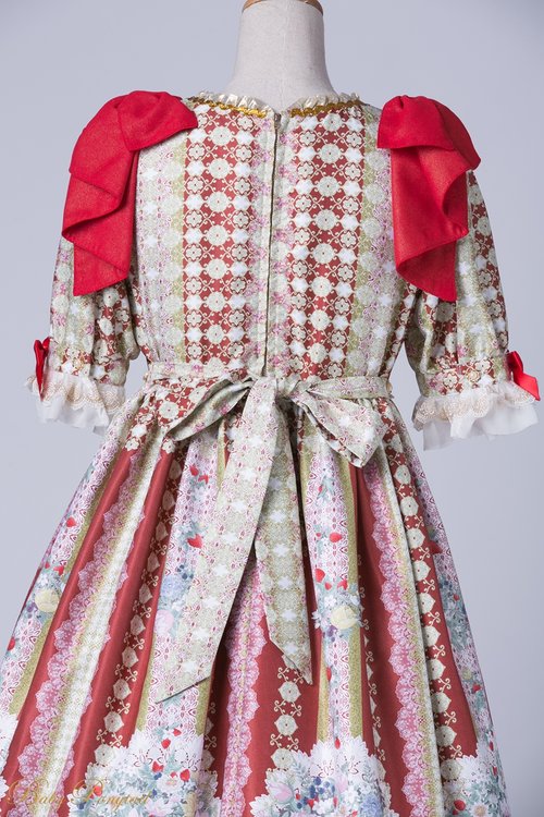 Rococo Bouquet Onepiece in Red - Lolita Collective