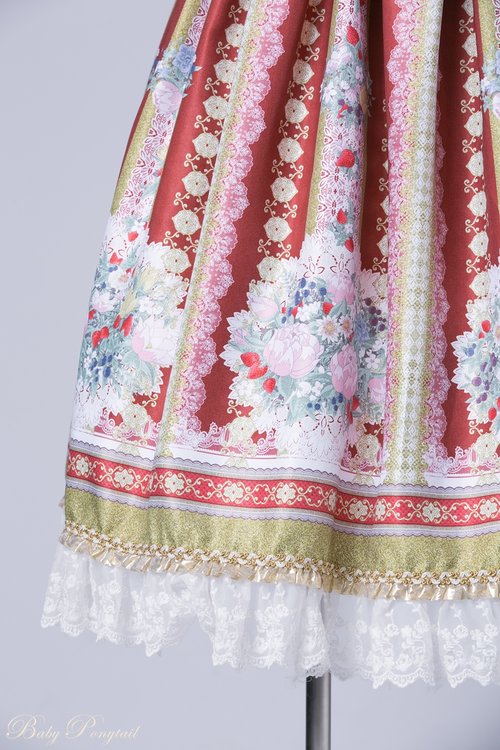 Rococo Bouquet Onepiece in Red - Lolita Collective