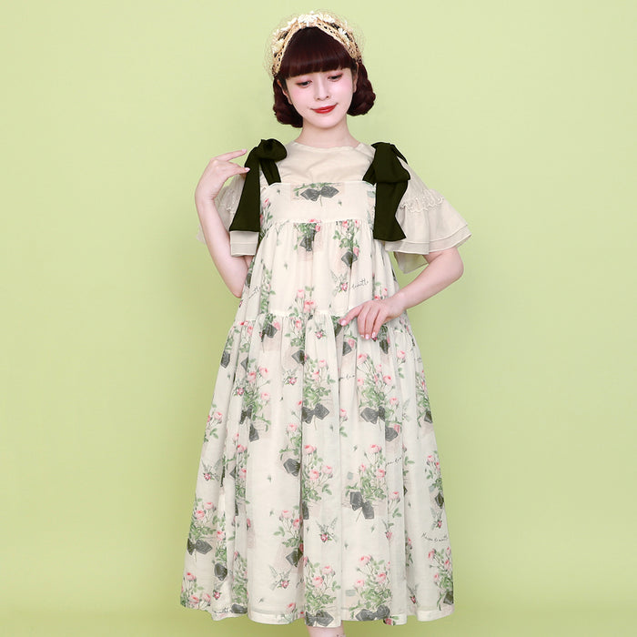 "Rose Card" Camisole Dress
