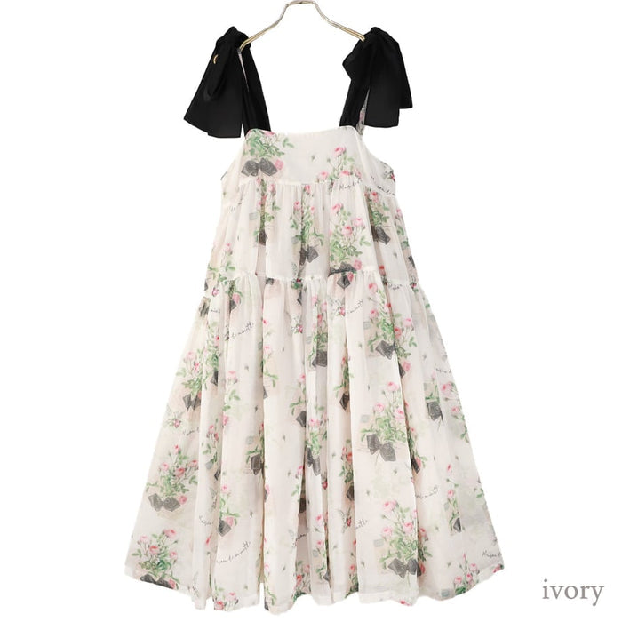 "Rose Card" Camisole Dress