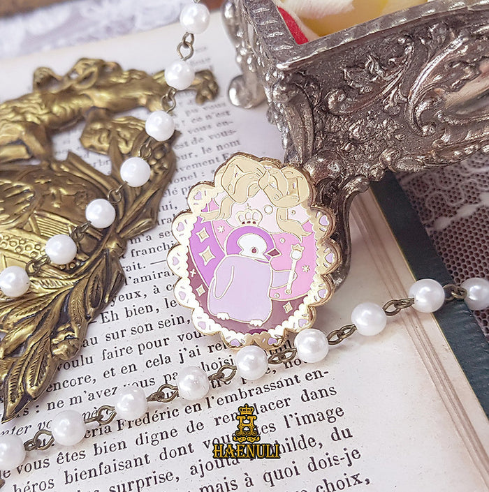 Rose Penguin Enamel Pin