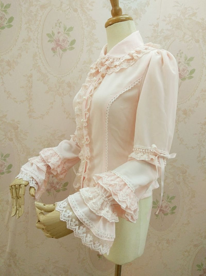 Ruffle Long Sleeve Blouse - Lolita Collective