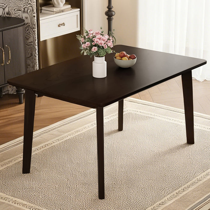 Rustic Farmhouse Dining Table - Solid Wood Frame, Minimalist Modern Dining Table for Kitchen, Dining Room, Living Room, Espresso