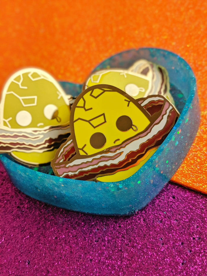 Sad Saturn Enamel Pin