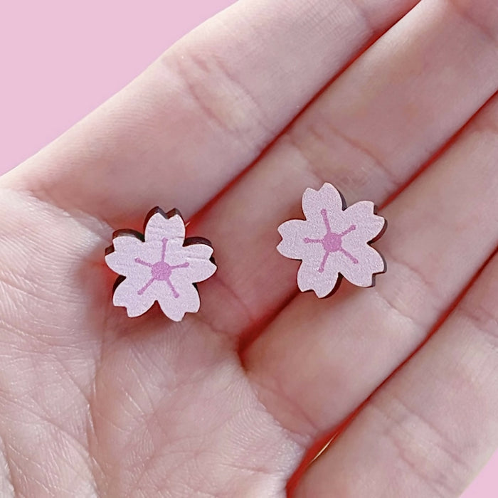 Sakura Wooden Earrings