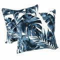 (same as W419P291322  2 Pack Outdoor Throw Pillows, Waterproof & Fade-Resistant Patio Cushions for Garden, Porch, Poolside Furniture - Soft & Comfortable Decorative Pillow  (18x18 Inch, Blue Big leaf)