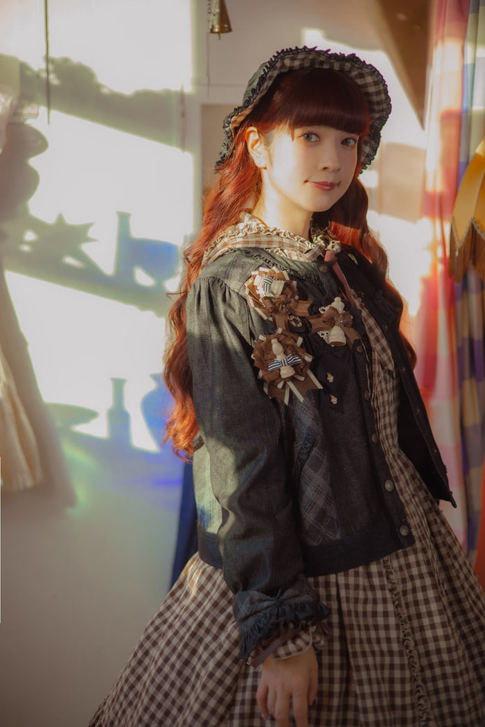 Sea Salt Macchiato Denim Check Jacket