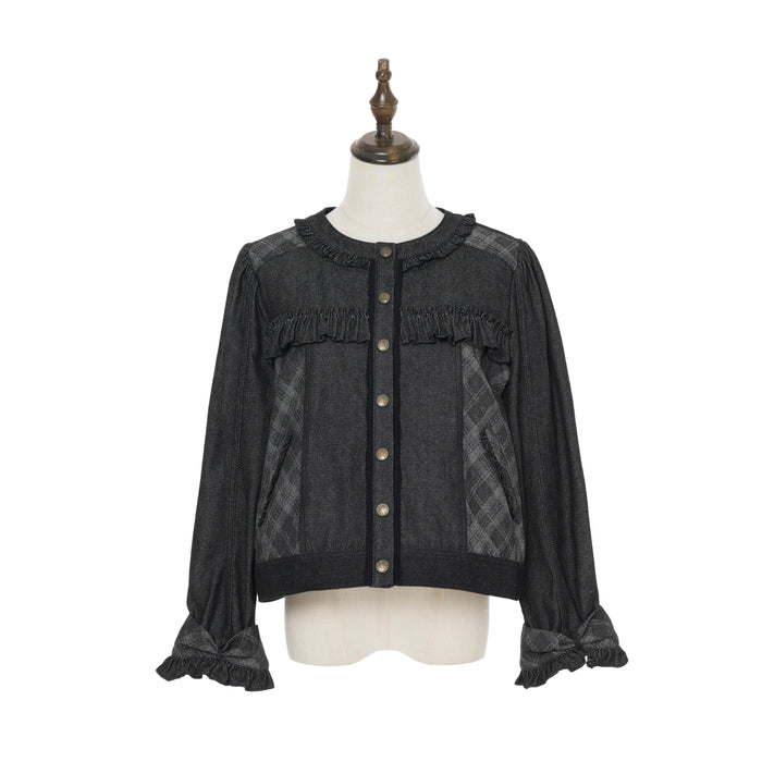 Sea Salt Macchiato Denim Check Jacket