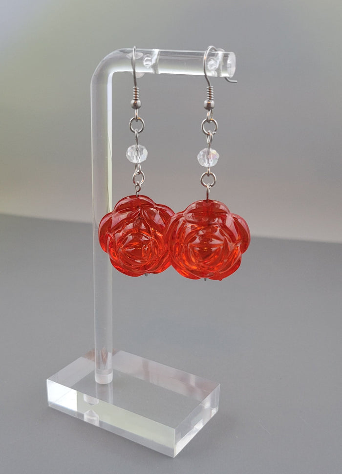 SFS! Crystal Rose Earrings