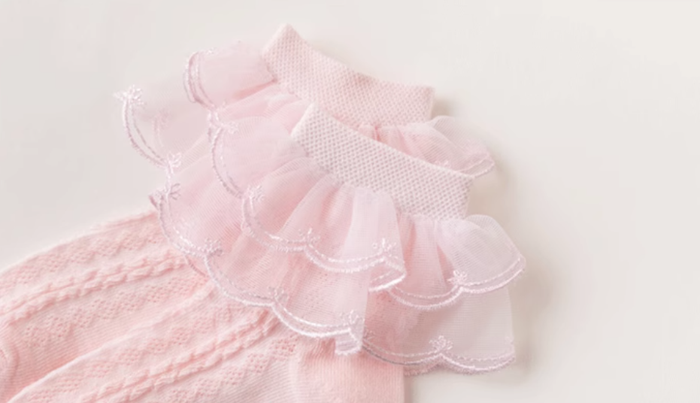 SFS! Double Lace Cotton Ankle Socks