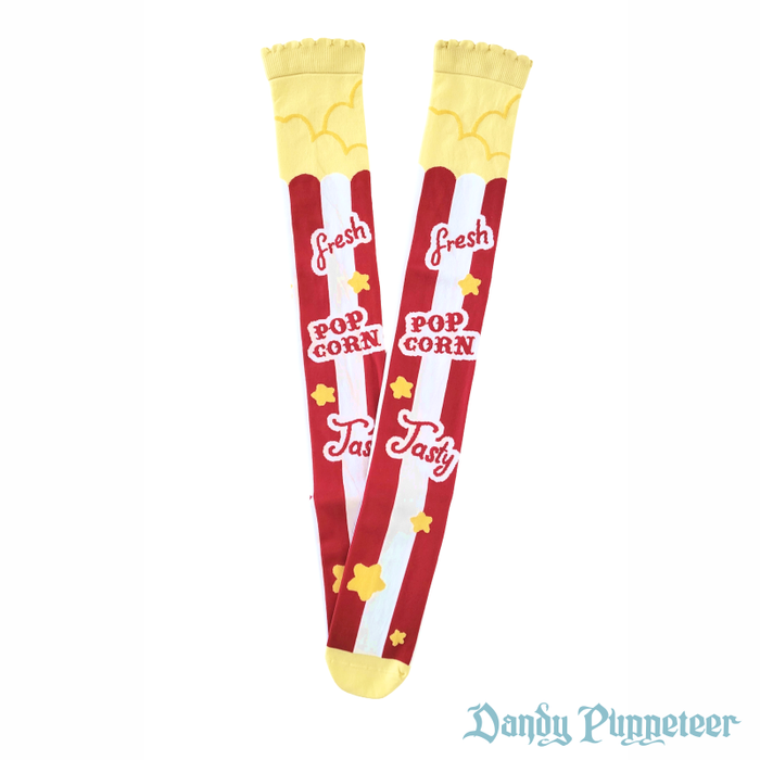 SFS! Fresh Tasty Popcorn Over Knee Socks