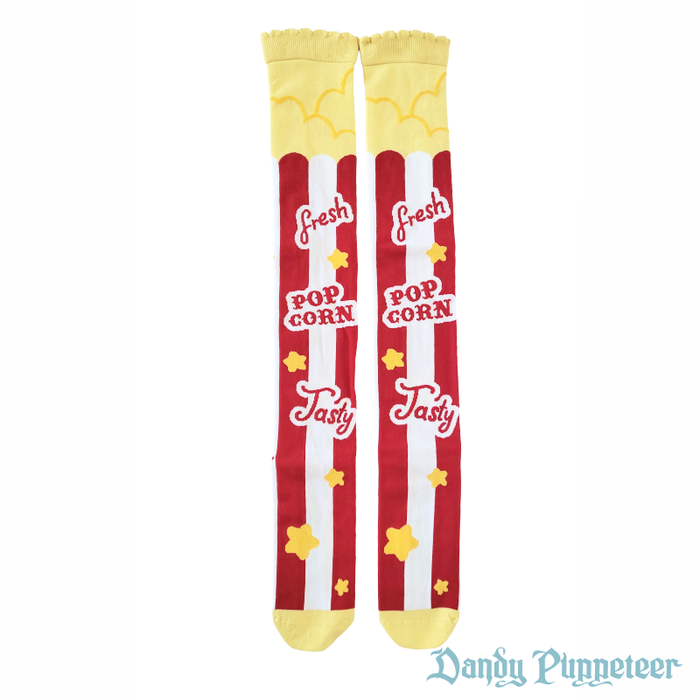 SFS! Fresh Tasty Popcorn Over Knee Socks