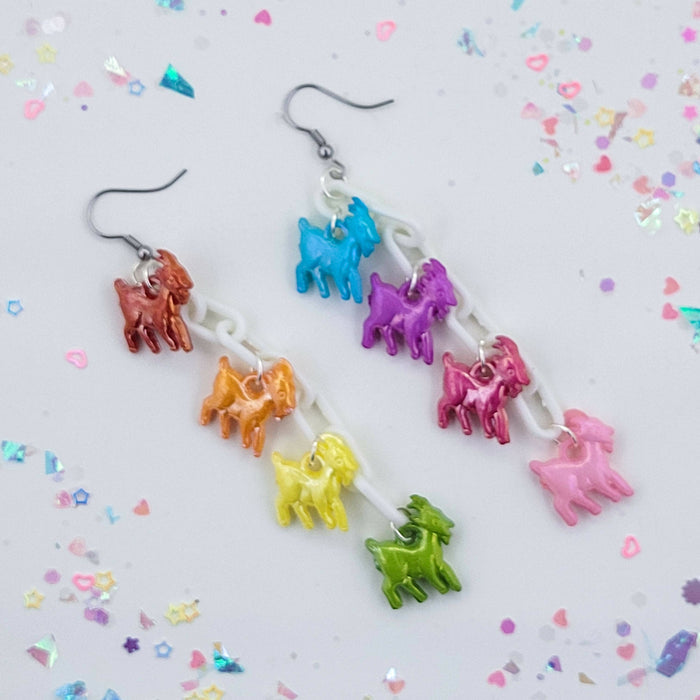 SFS! GOAT Rainbow Earrings
