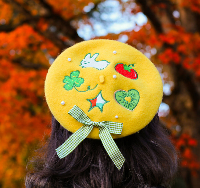 SFS! Lucky Bunny Embroidered Beret