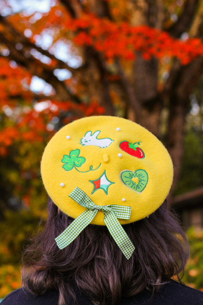 SFS! Lucky Bunny Embroidered Beret
