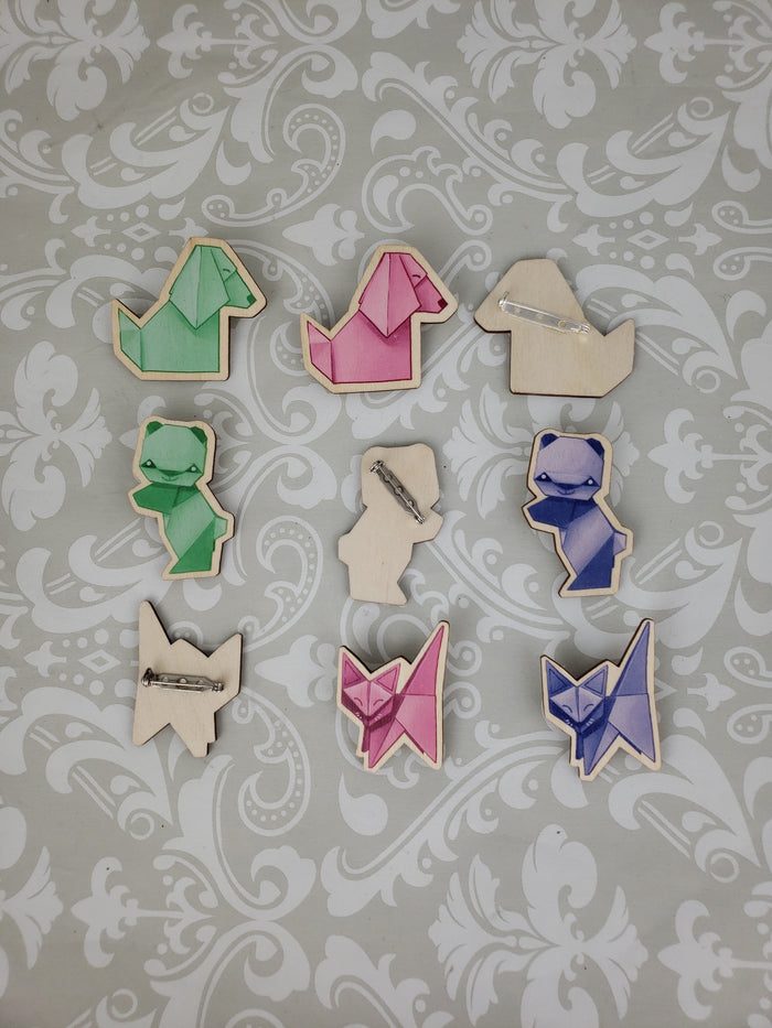 Paper Menagerie Pin (9 Kinds) - Lolita Collective