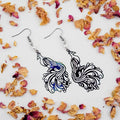 SFS! Rainbow Peacock Filigree Earrings