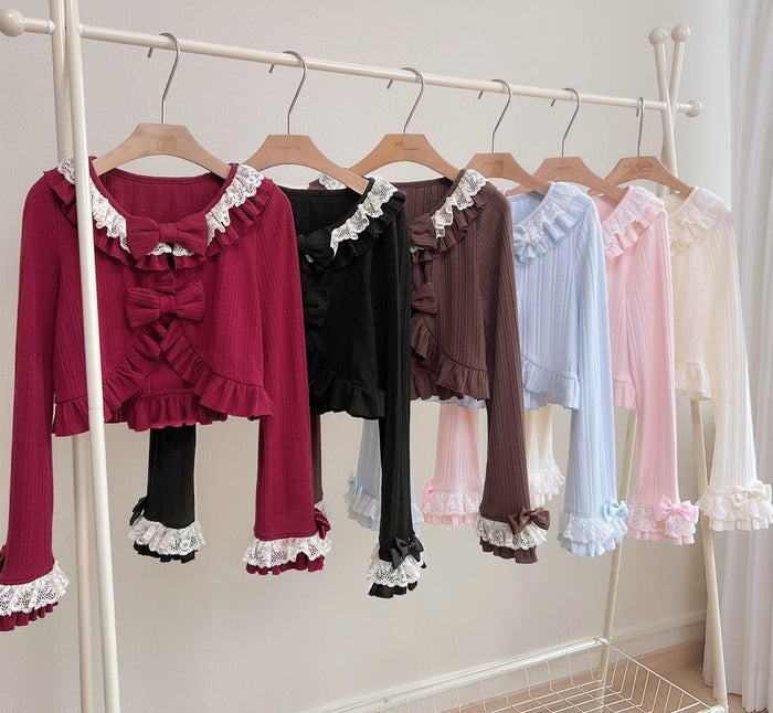 SFS! Short Ruffled Bow Cardigan