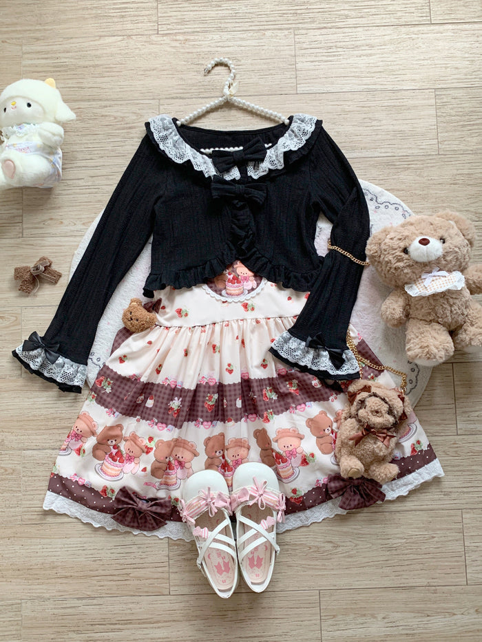SFS! Short Ruffled Bow Cardigan