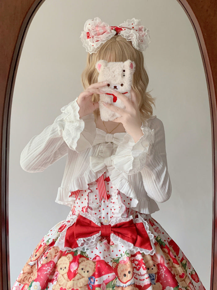 SFS! Short Ruffled Bow Cardigan
