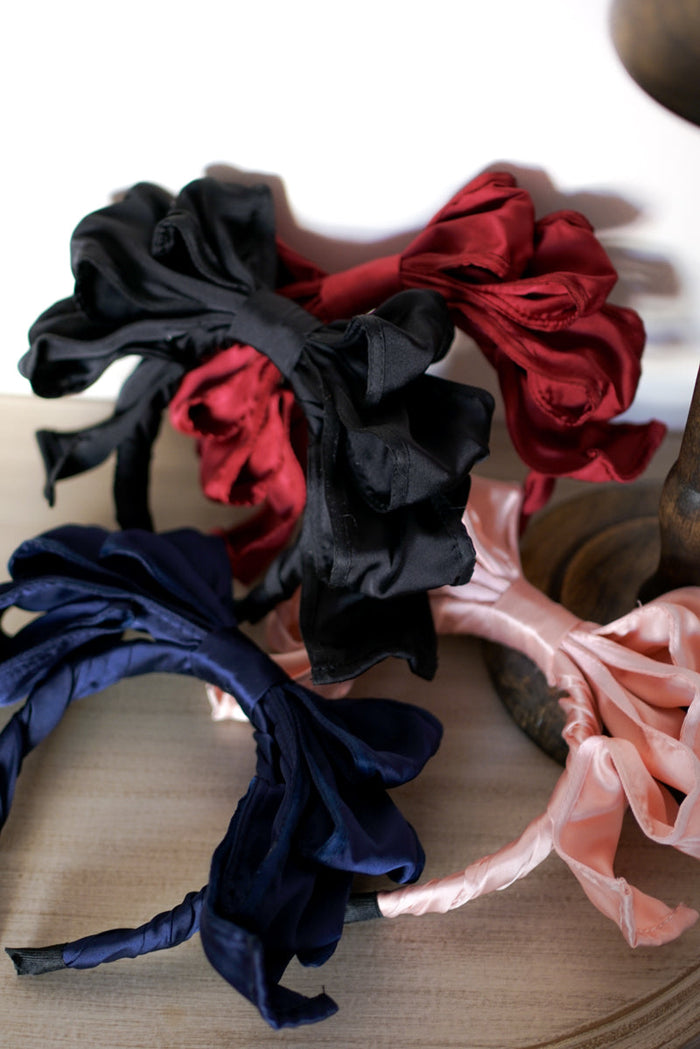 SFS! Small Heartwarming Satin Headbow