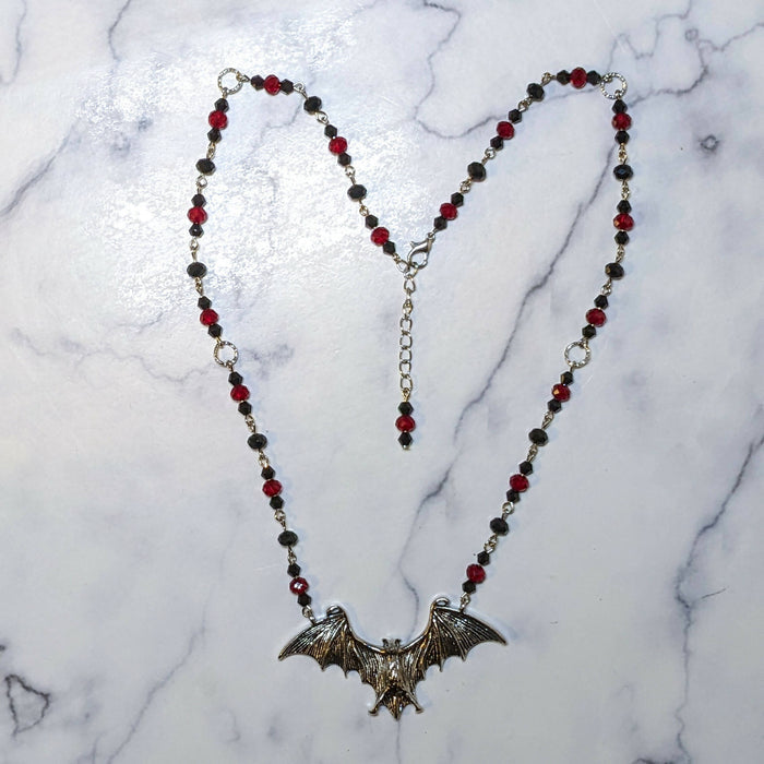 Silver Bat Necklace