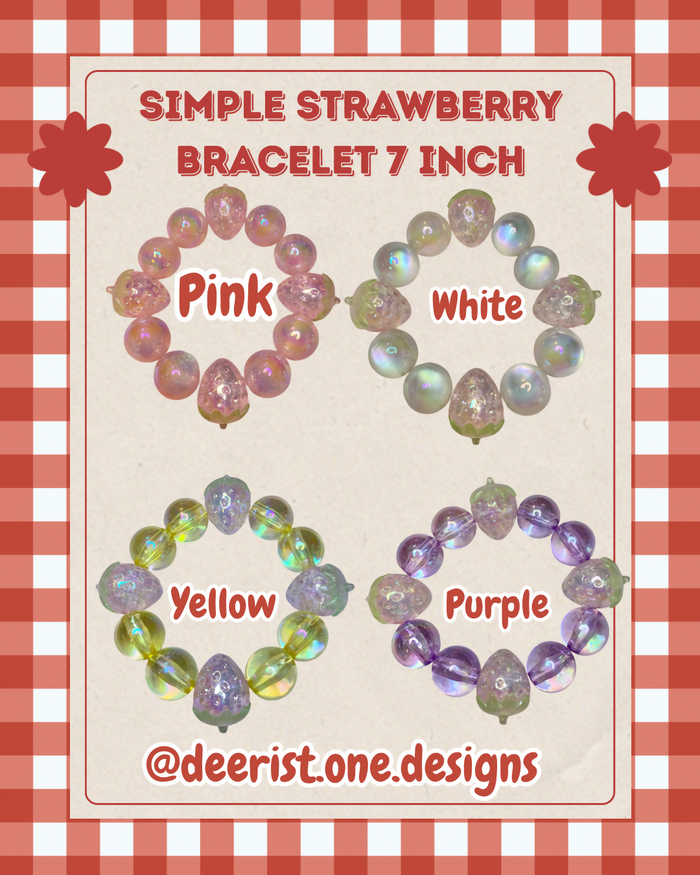 Simple Strawberry bracelet - 4