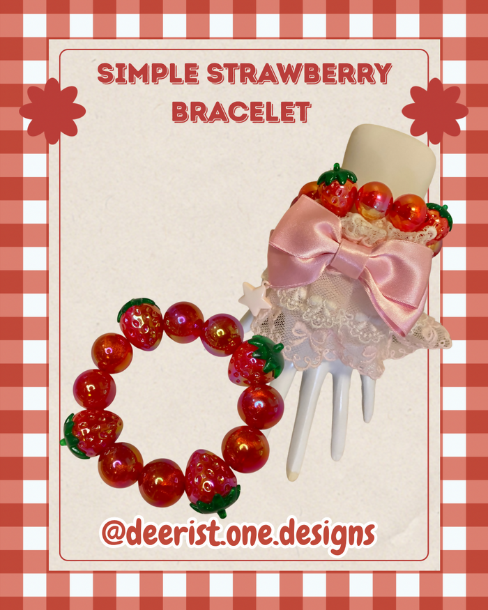 Simple Strawberry bracelet - 6